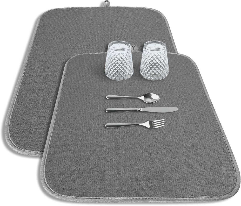 Dish Drying Mat - Washable Microfiber Drying Mat for Kitchen