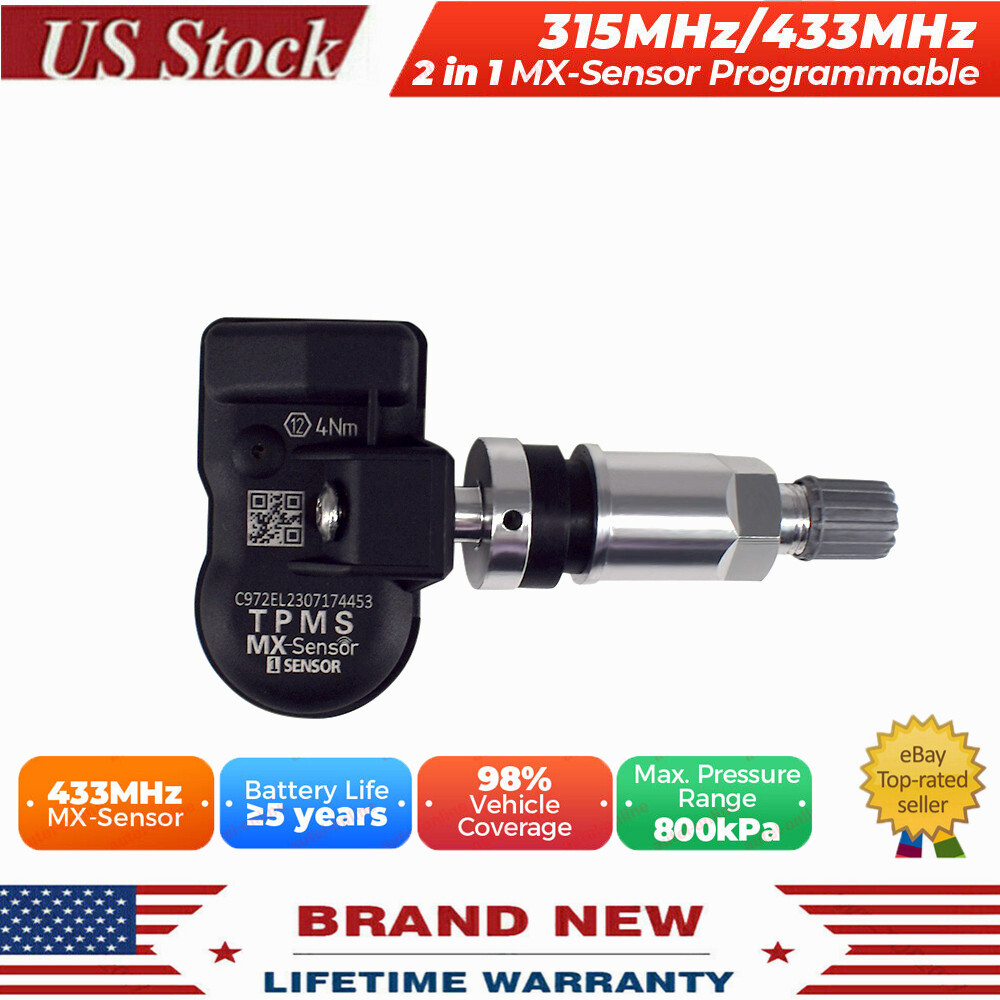 1 PACK MX-Sensor TPMS Tire Pressure Sensor 315MHz 433MHz Universal Programmable
