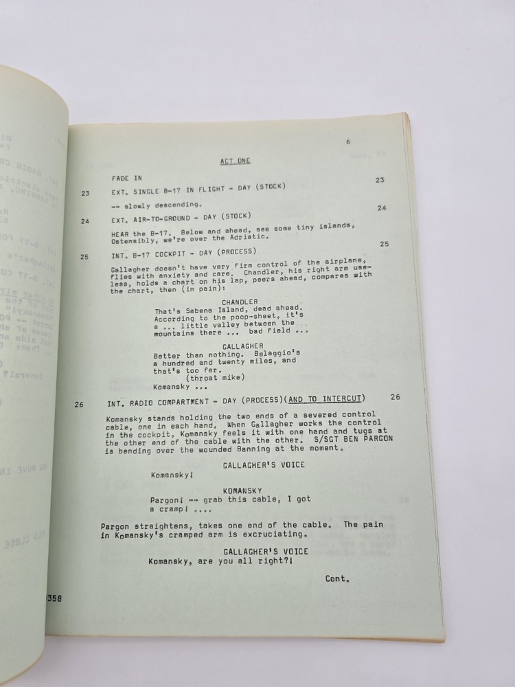 12 O'CLOCK HIGH / William D. Gordon 1966 TV Series Script, "Graveyard"