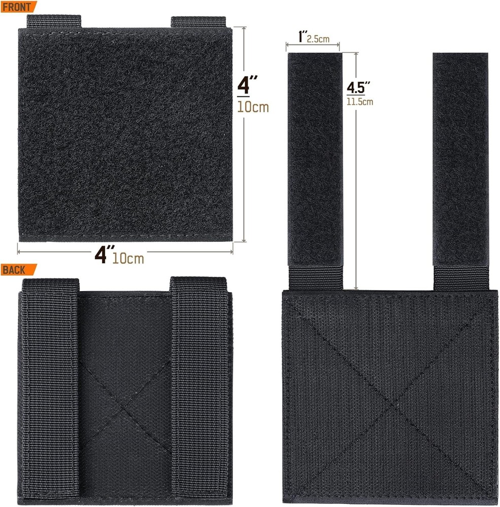 2Pack Molle Patch Panel Hook&Adapter Panel for DIY Patch Badges Tactical Molle..