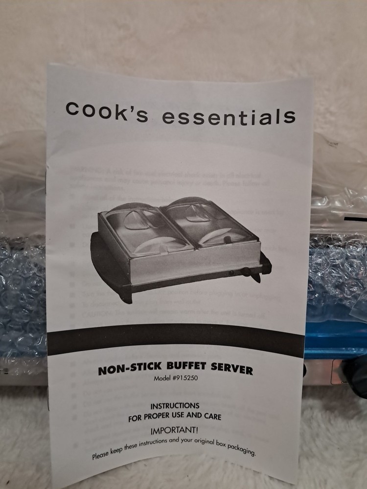 Cook's Essentials Non-stick 2 Section Buffet Server
