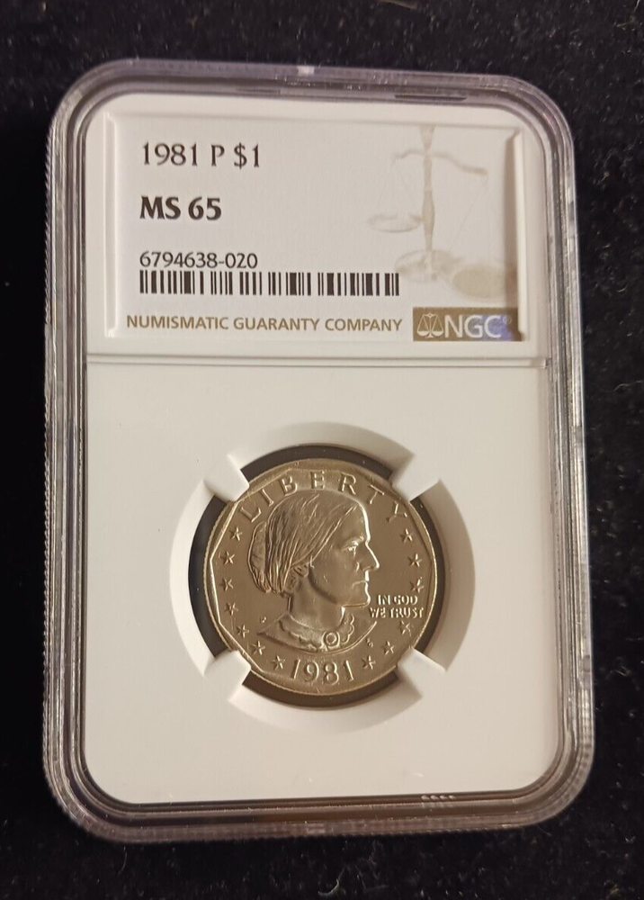 1981(P) NGC MS 65 Susan B. Anthony Dollar Coin