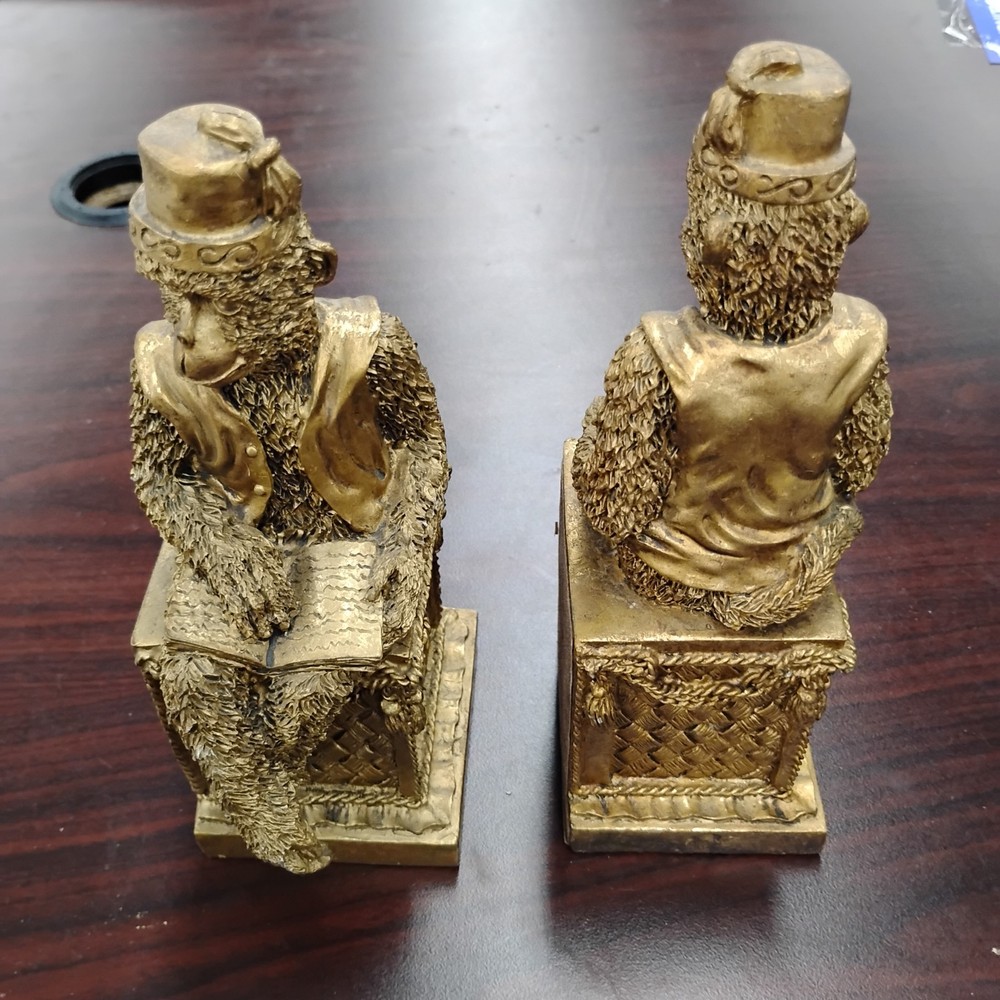 Gold Monkey Bookends Moroccan Scholar Fez Hats