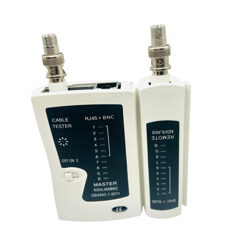 Universal Network Cable Tester Tool-BNC+RJ45 (Multi-Tester White) New