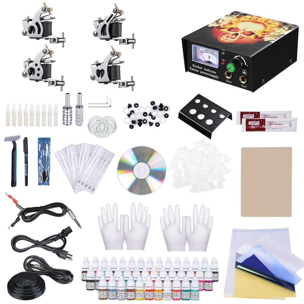 Tattoo Kit w/ 40ink Complete Professional Tattoo Kit