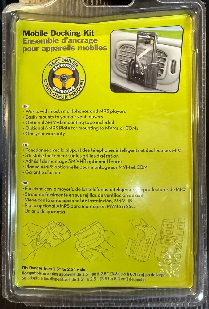 Bracketron Mobile Docking Kit, Vent Mount (PHM-201-BL)