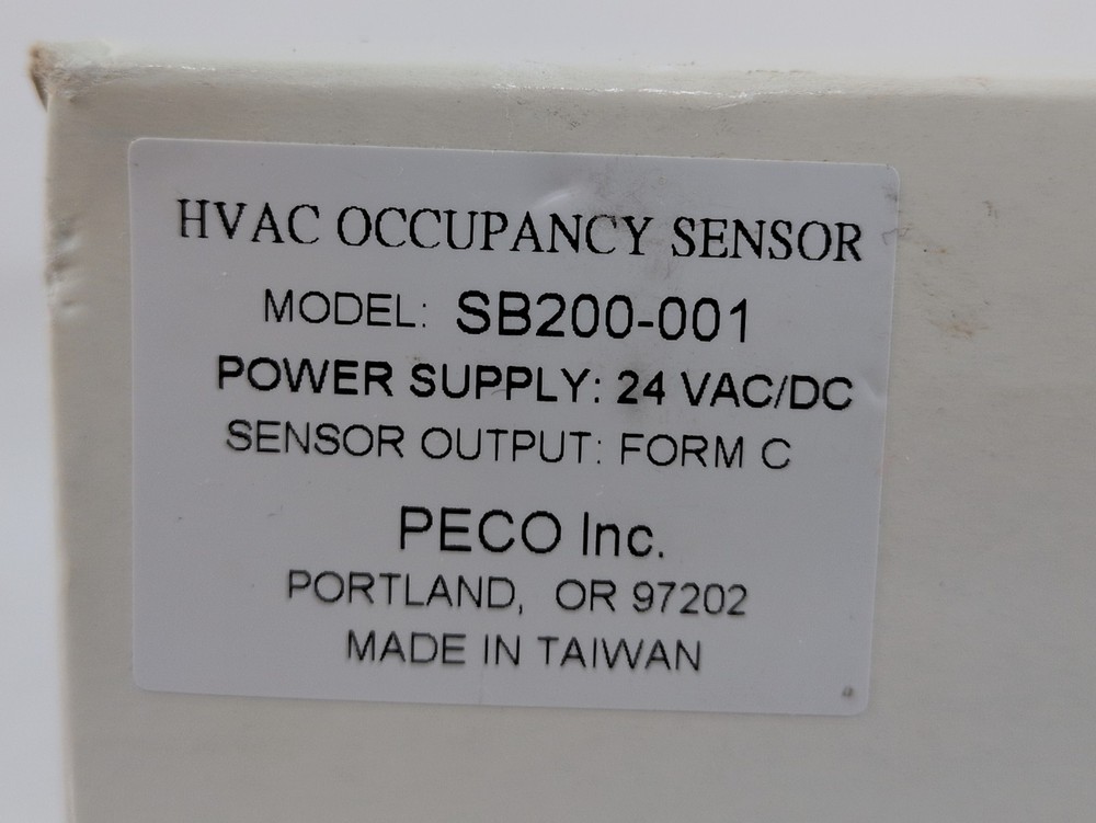 PECO SB200-001 Hvac Occupancy Sensor Time Delay White