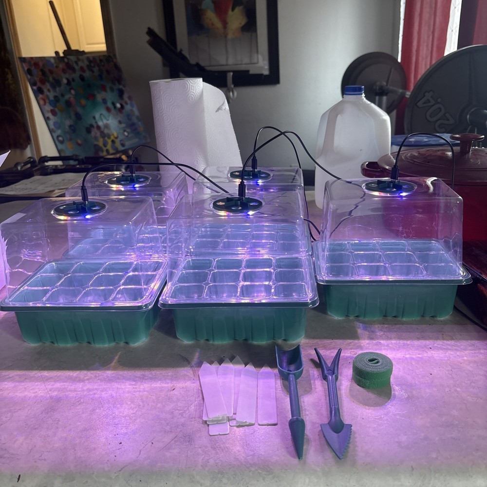 Seed Germination Kit With Dome And Led Lights