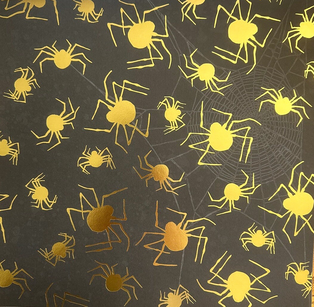 ~ HALLOWEEN ~ 12x12 SCRAPBOOK CARDSTOCK PAPER PAD 48 LOT *MARTHA STEWART* FOIL