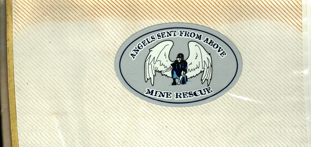 NICE MINE RESCUE ANGELS SENT FROM ABOVE COAL MINING STICKER # 1265