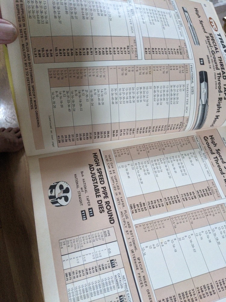 TRAVERS TOOL CO CATALOG NUMBER