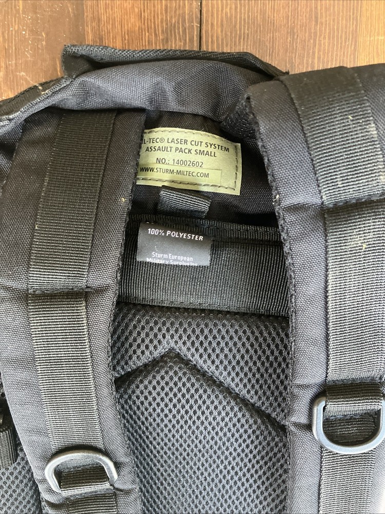 Mil-tec Assault Backpack Small No. 14002602 Black Bag B25