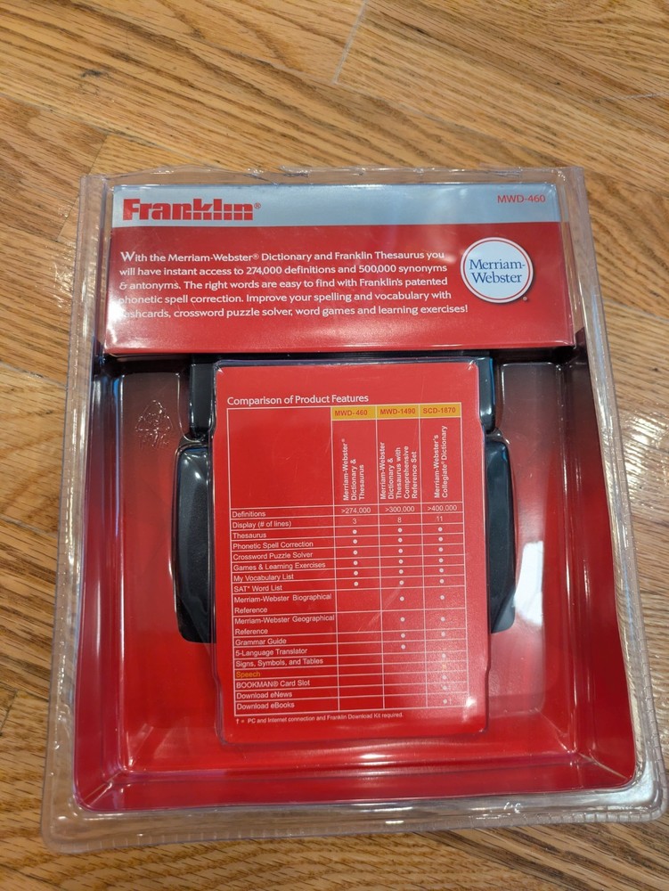 Franklin Electronic Dictionary Thesaurus W/ Spell Correction MWD-460