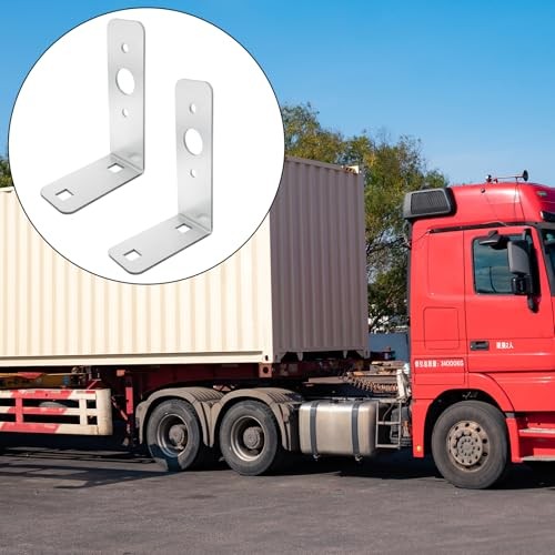2 Pcs Trailer Light Brackets L Shape Tail Light Mounting Bracket Galvanized L