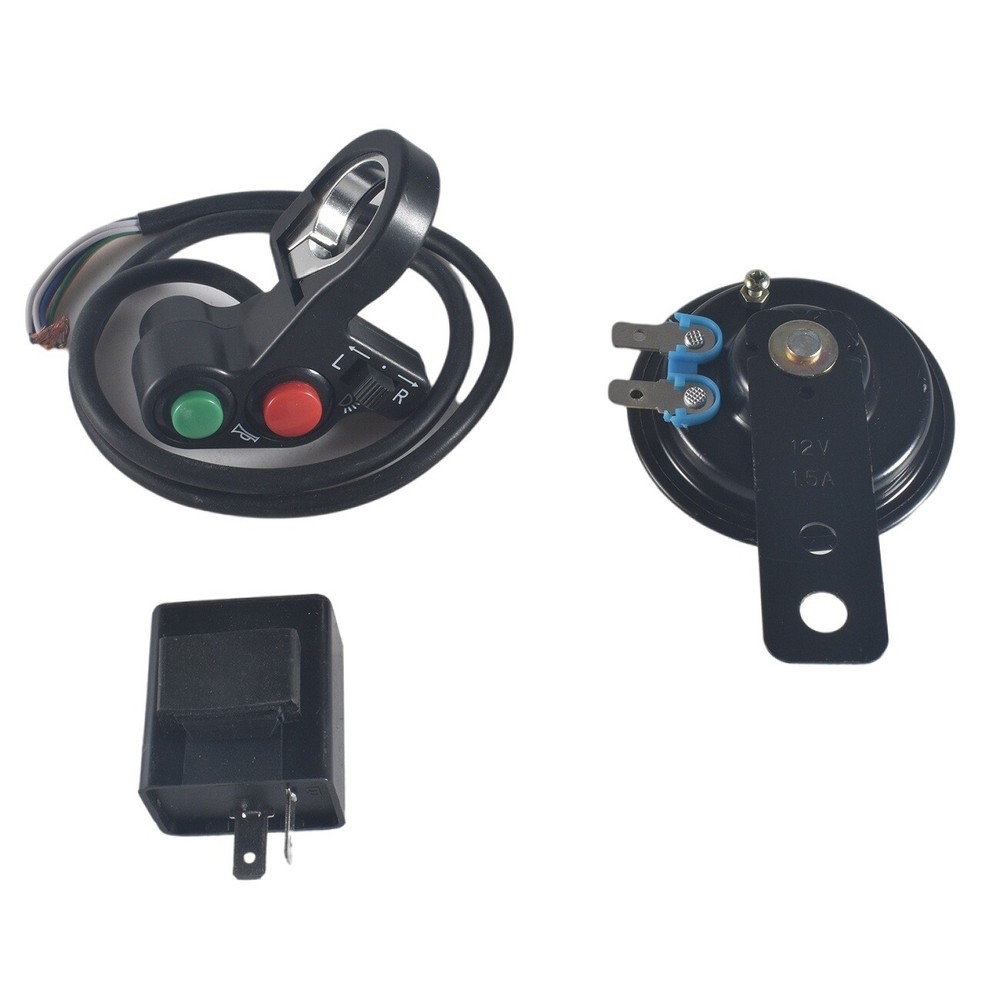 Motorcycle 7/8" Multi-function Turn Signal On Off Light Switch Flasher Horn Set