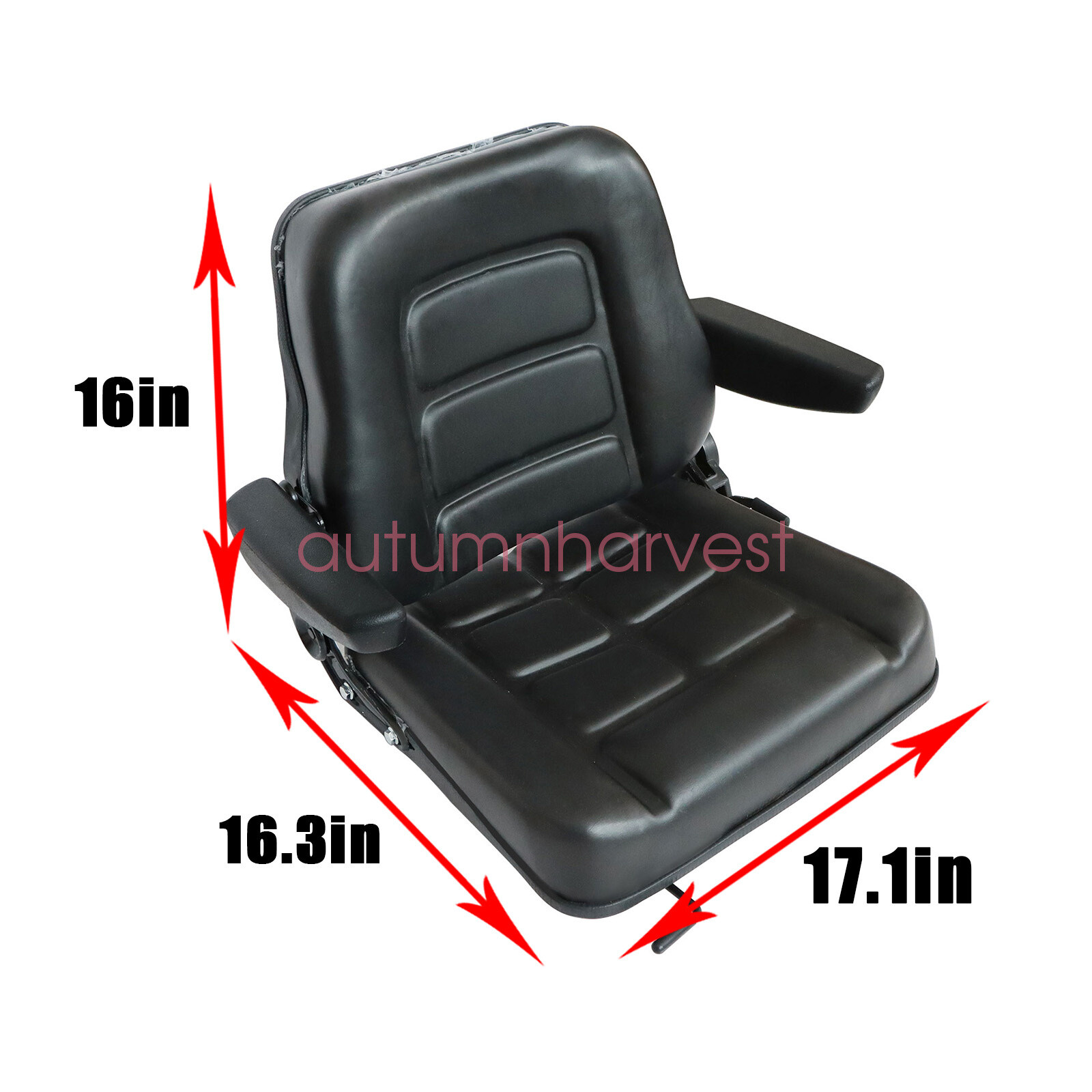 Universal Lawn Mower Tractor Seat Forklift Seat Adjustable With Armrest