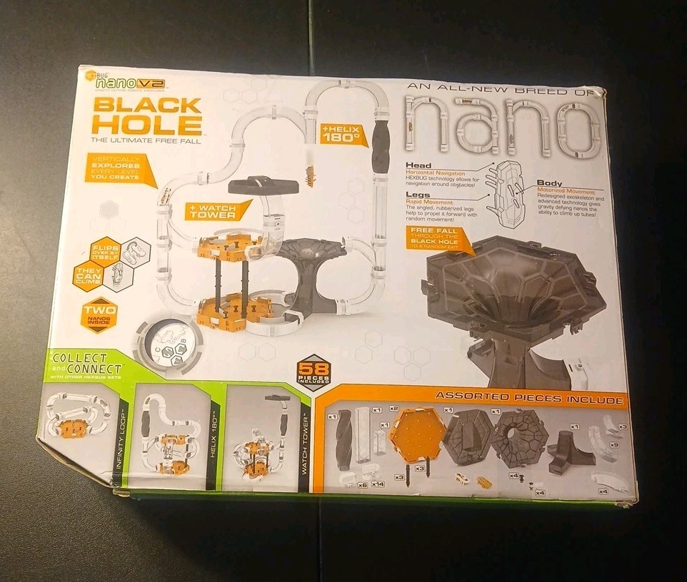 New Sealed Hex Bug Nano V2 Black Hole 58 Pcs Gravity Defying Robotic Creatures
