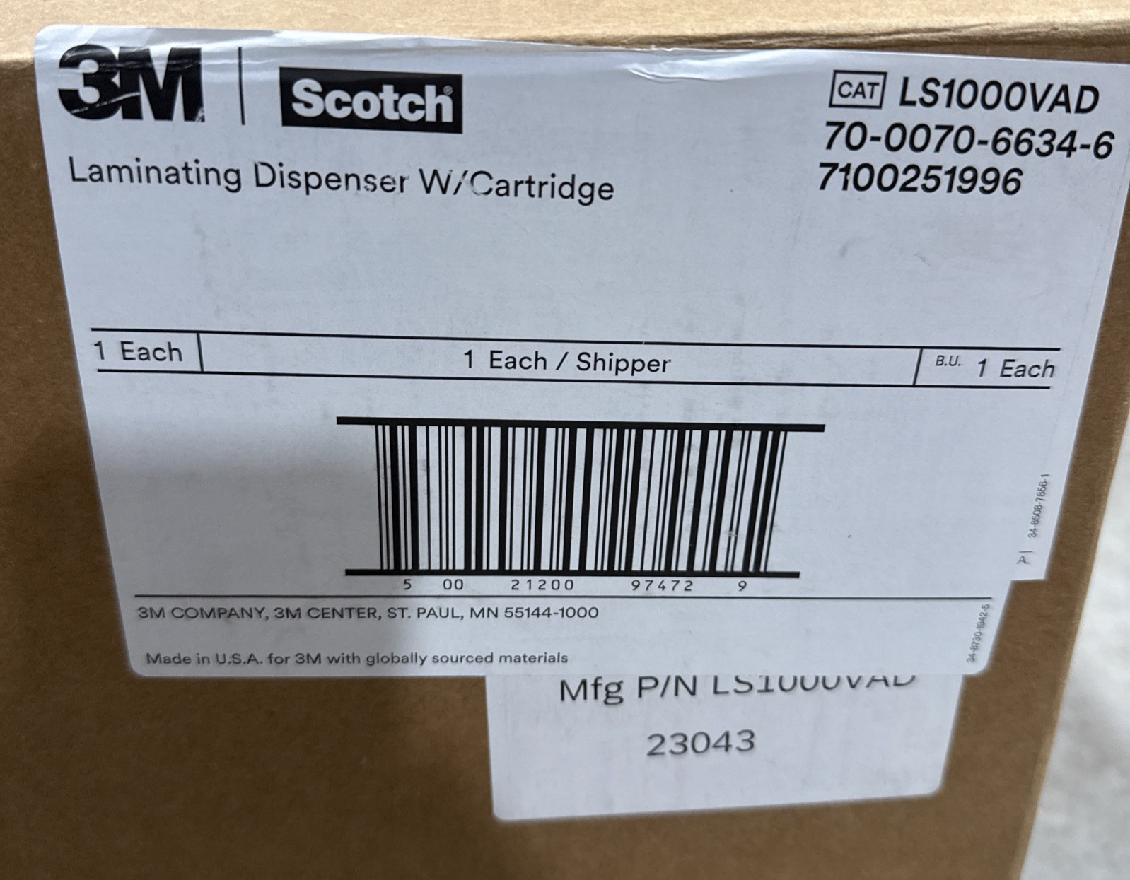 3M Scotch LS1000 Laminating System w/ 5 DL1001 Refill Cartridges, Heat-Free