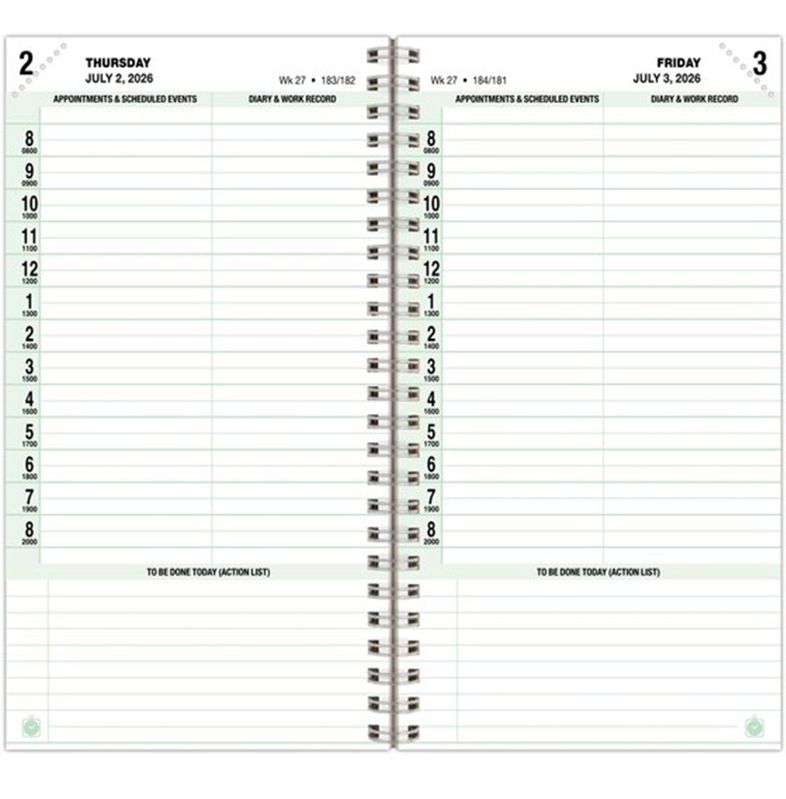 Day-Timer Jul26–Jun27, 1-Page/Day Planner Refill Pocket 3-1/2 x 6-1/2" +Extras