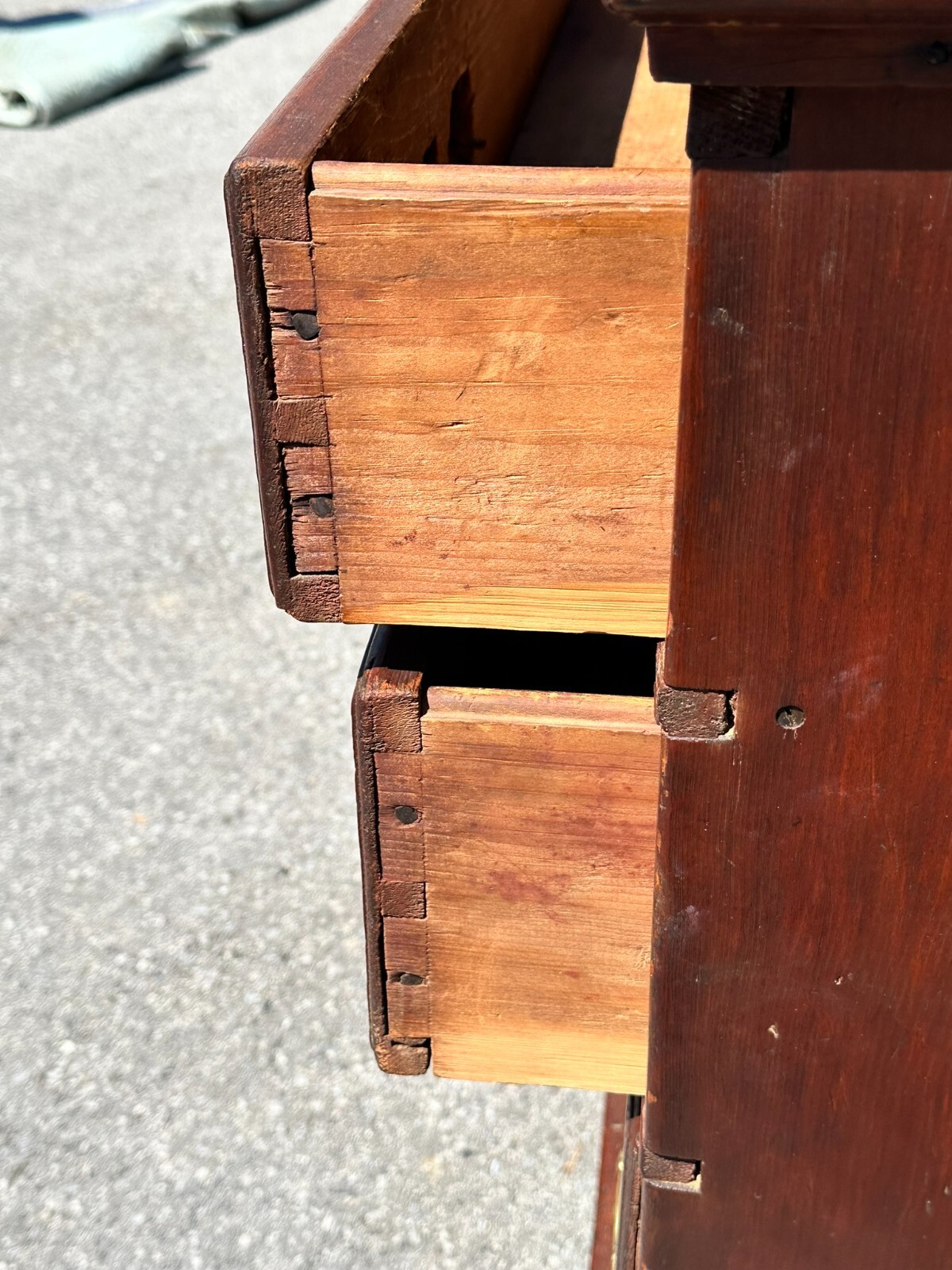 Antique chippendale chest dresser farmhouse country 18th country