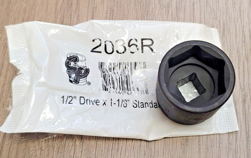 Grey Pneumatic 1-1/8", 6pt Impact Socket 1/2" dr #2036R