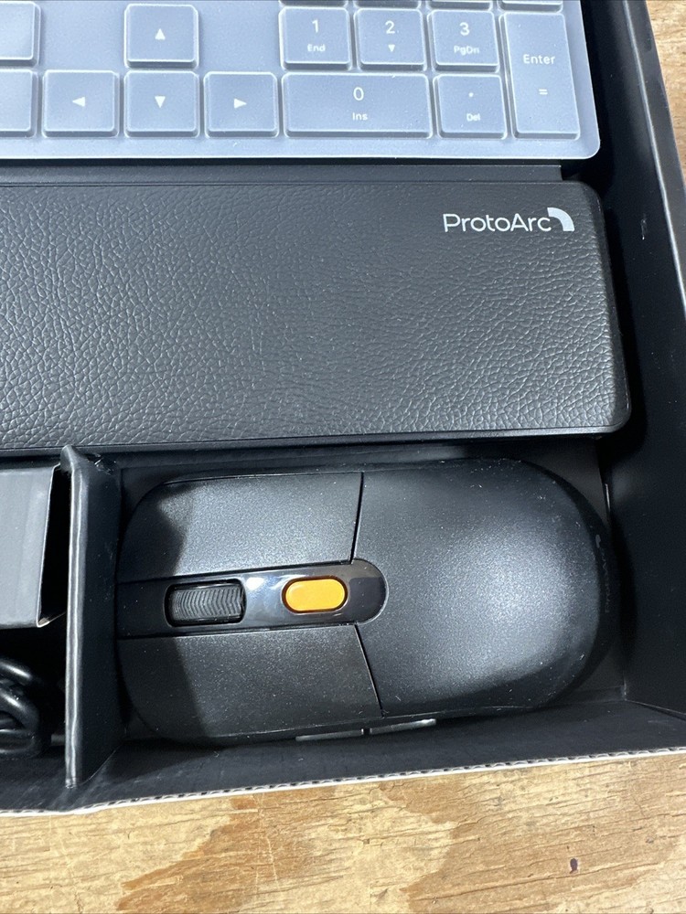 ProtoArc Wireless Keyboard and Mouse, KM60 Full-Size Bluetooth Keyboard Mouse