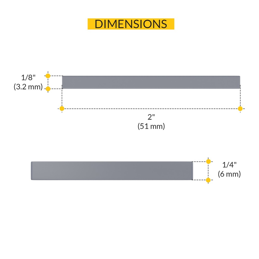 Brixwell Shower Setting Blocks 2" Length, 1/8" Thickness, Plastic, Clear Finish