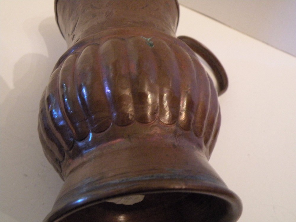 ALT119 MIDDLE EASTERN COPPER JUG EWER 7" HIGH