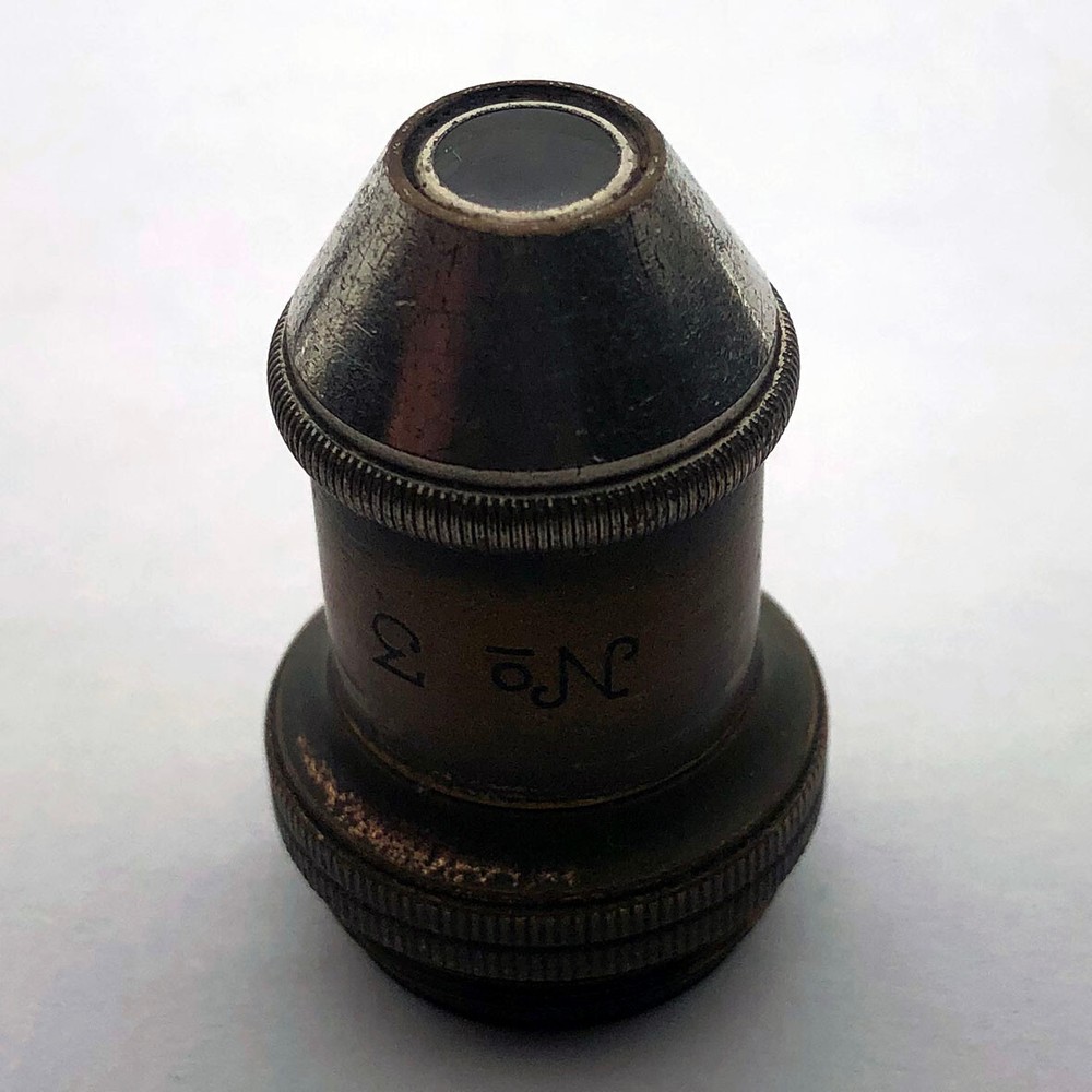 ANTIQUE C. REICHERT Wien № 3 objective microscope Brass