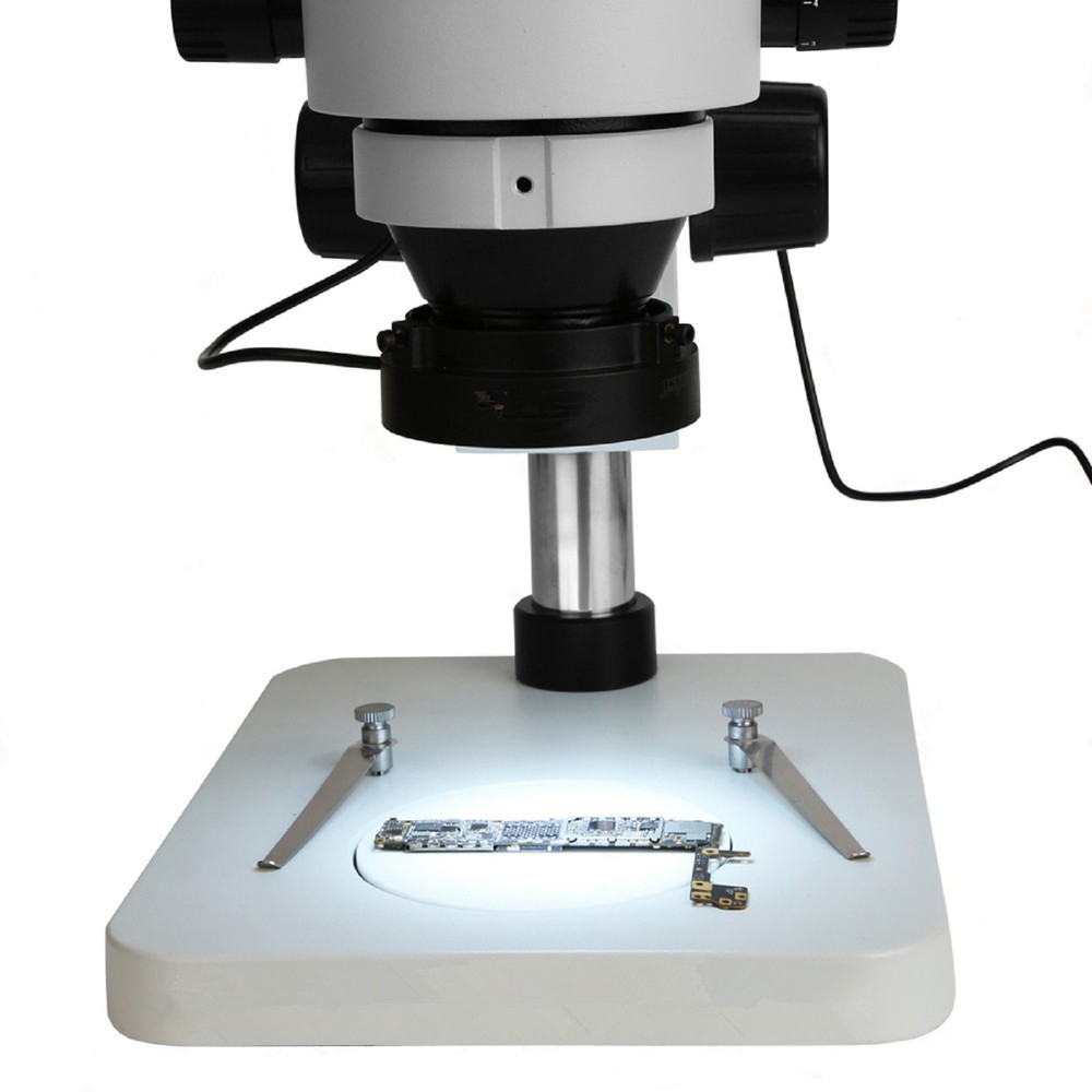 6500K-7000K USB 72 LED Ring Light Microscope Illuminator Adjustable Focus Lamp