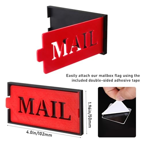 Mailbox Flag Replacement Kit for Brick & Stone Mailboxes - Red All-Weather