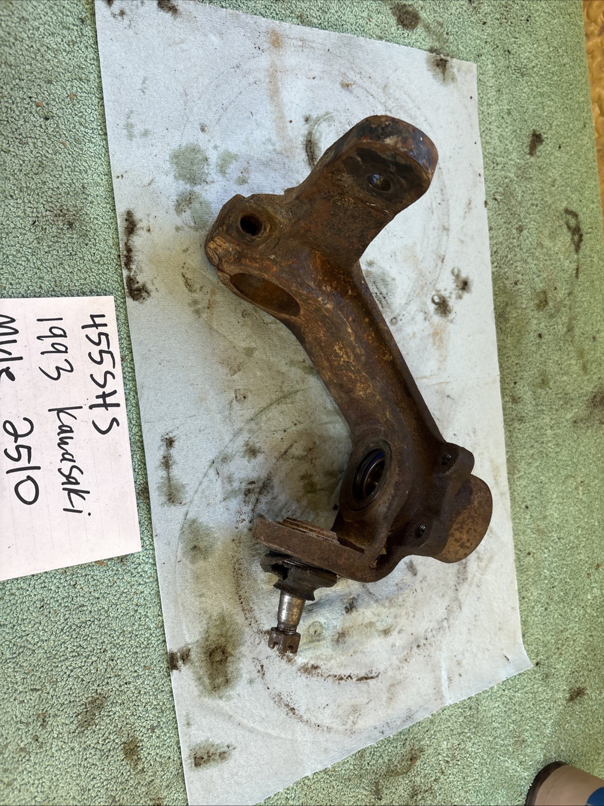 1993 Kawasaki Mule 2510 Wright Front Steering Knuckle Spindle 455