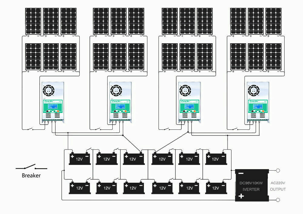 60A MPPT Solar Charge Controller 12V 24V 36V 48V Solar Regulator LCD