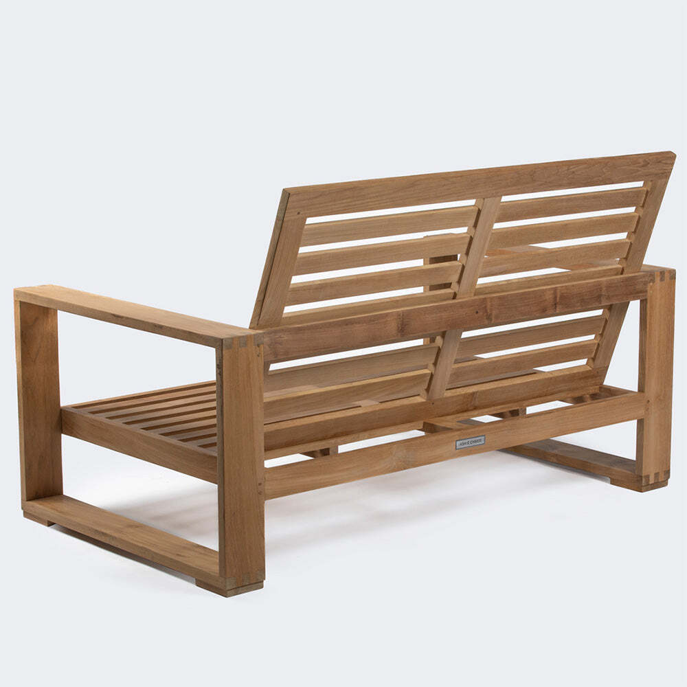 Ash & Ember Sierra Grade A Teak 60in Sofa, Seats 2 Comfortably