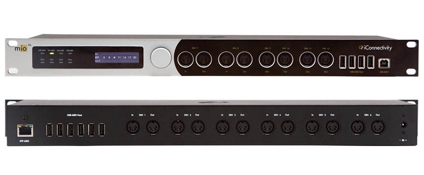 iConnectivity MIOXL USB MIDI Interface - Black And Silver UPC 888680992668