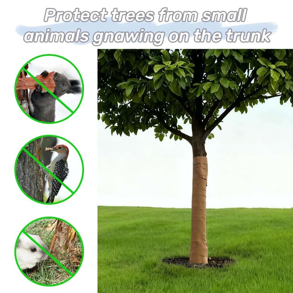 Tree Wrap to Protect Bark, Trunk Protector Paper Wraps - 3.1" X 130'