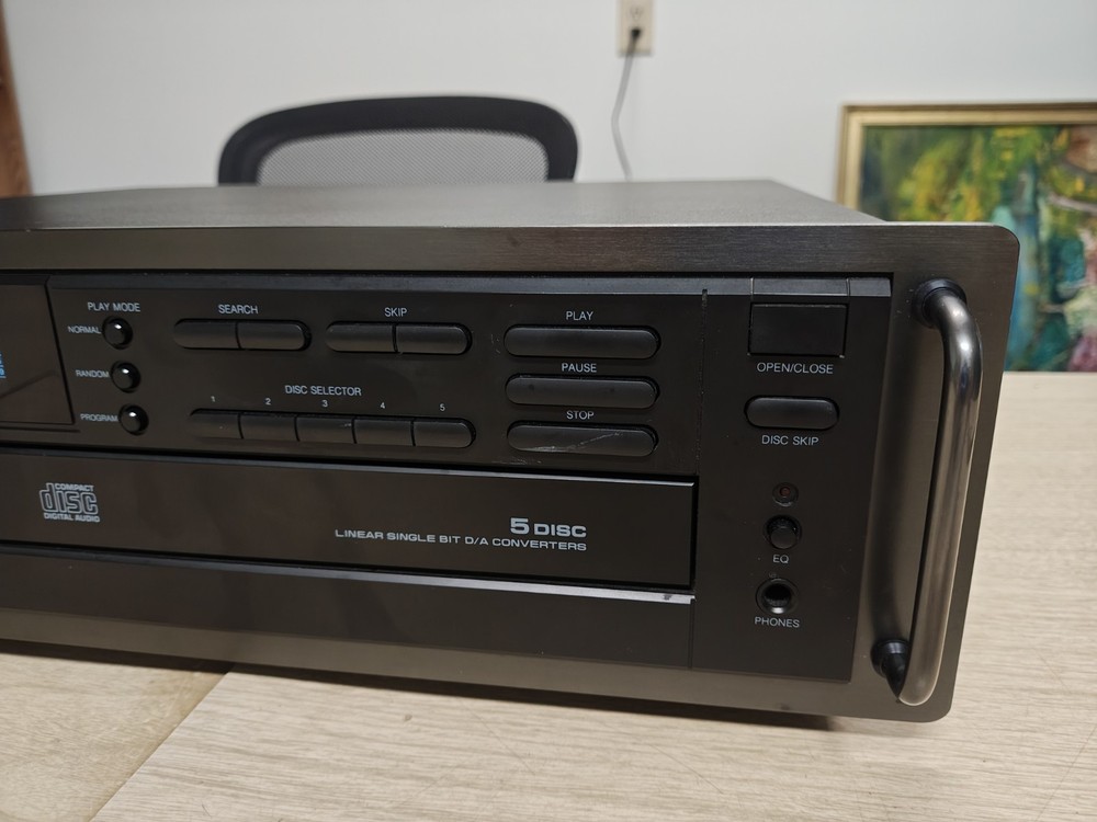 CARVER SD/A-350 FIVE DISC CD PLAYER Tested Working No Remote