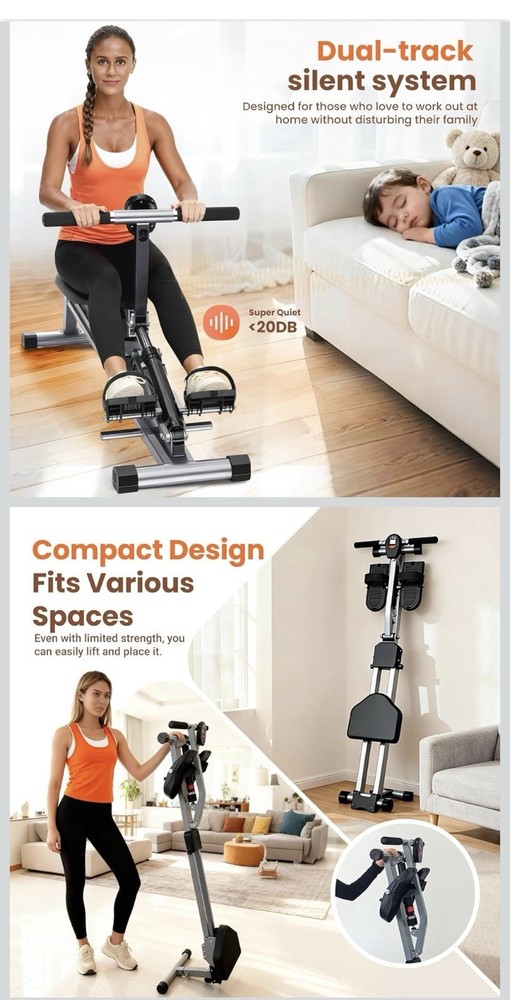 Salih Rowing Machine - Silver