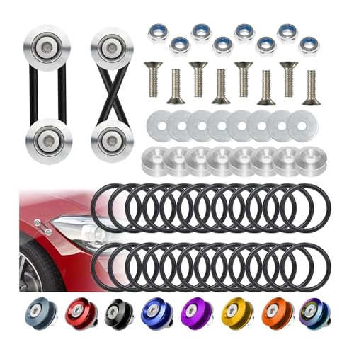 Universal Bumper Clips, Front Rear Bumper Quick Release Kit, 4set Silver