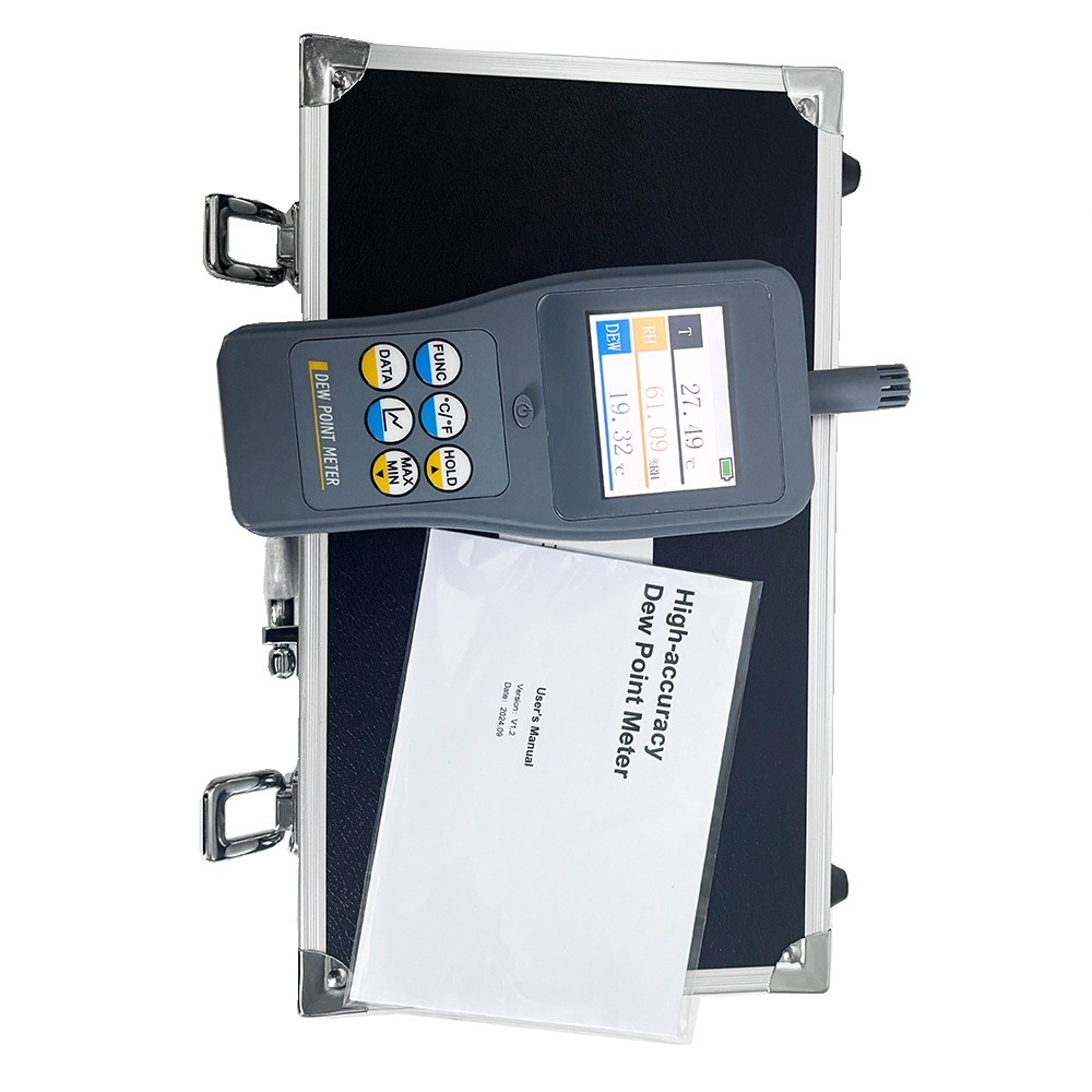 Integrated Precision Dew Point Meter with Temperature Measurement Curve Display