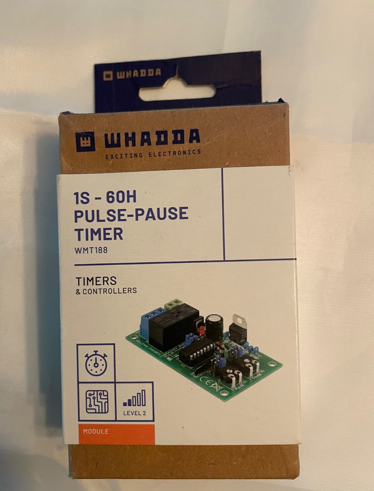 Whadda Velleman WMT188 - 1S - 60H Pulse-Pause Timer Level 2 Module NEW