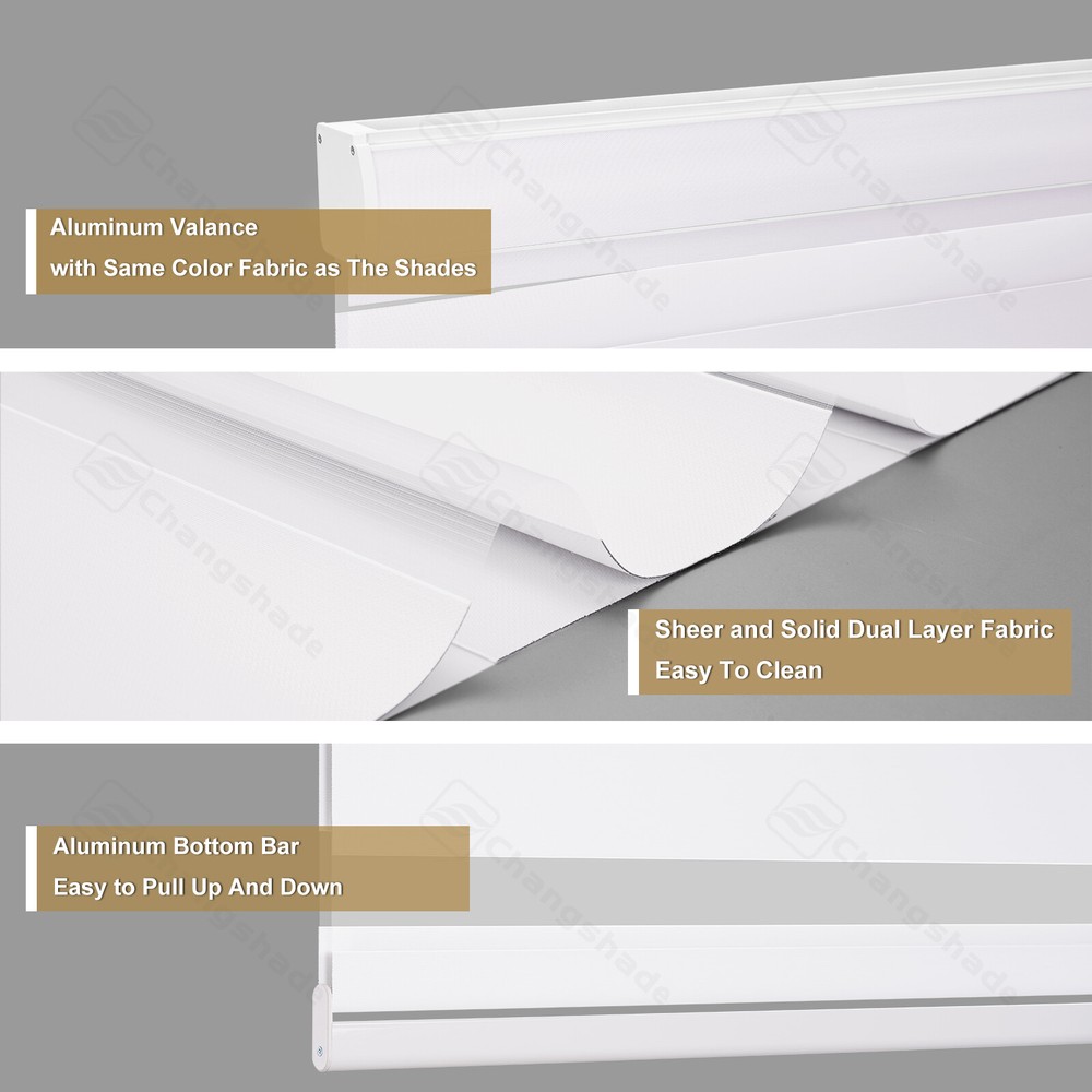 Horizontal Window Shade Blind Zebra Dual Roller Blinds Curtains,Easy to Install