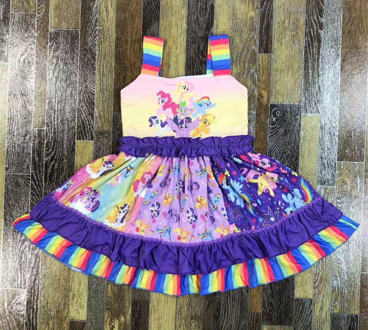 NEW Boutique My Little Pony Girls Sleeveless Ruffle Dress