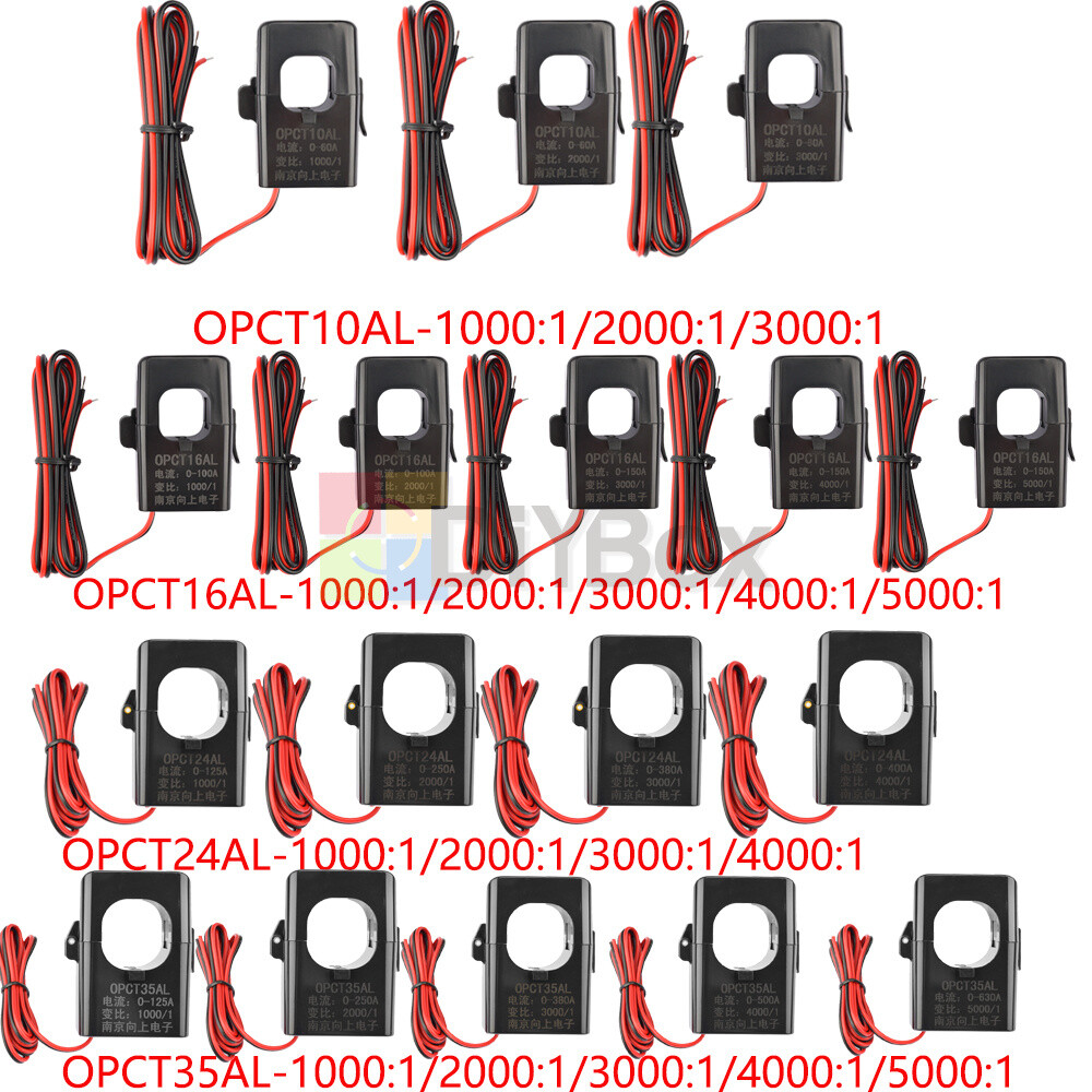 AC Split Core Current Transformer Core CT Open Ratio: 5000/1 Current: 0-630A 20Ω