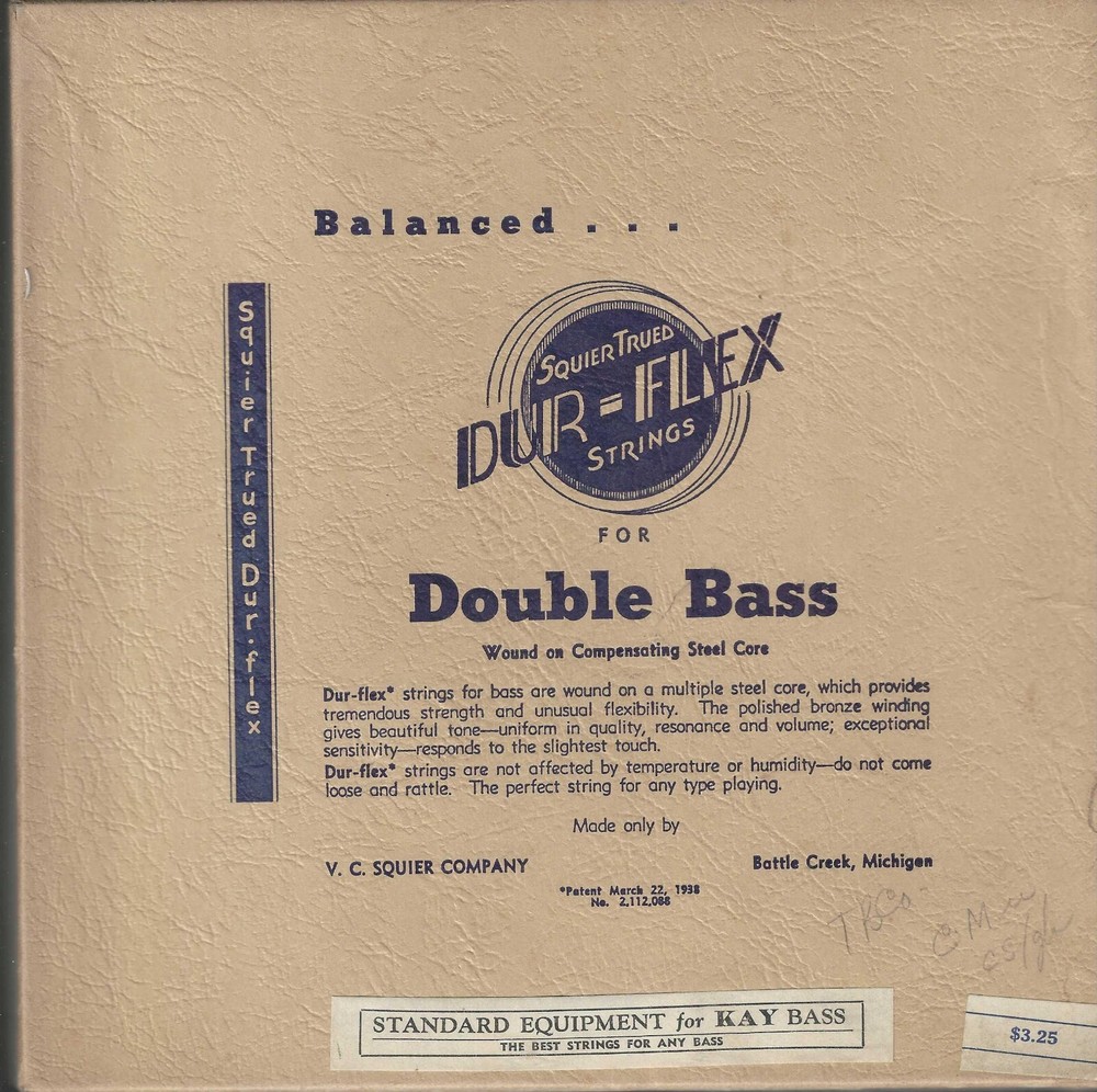 SQUIER TRUED DUR-FLEX "A" String for Double Bass Wound on Compensating SteelCore