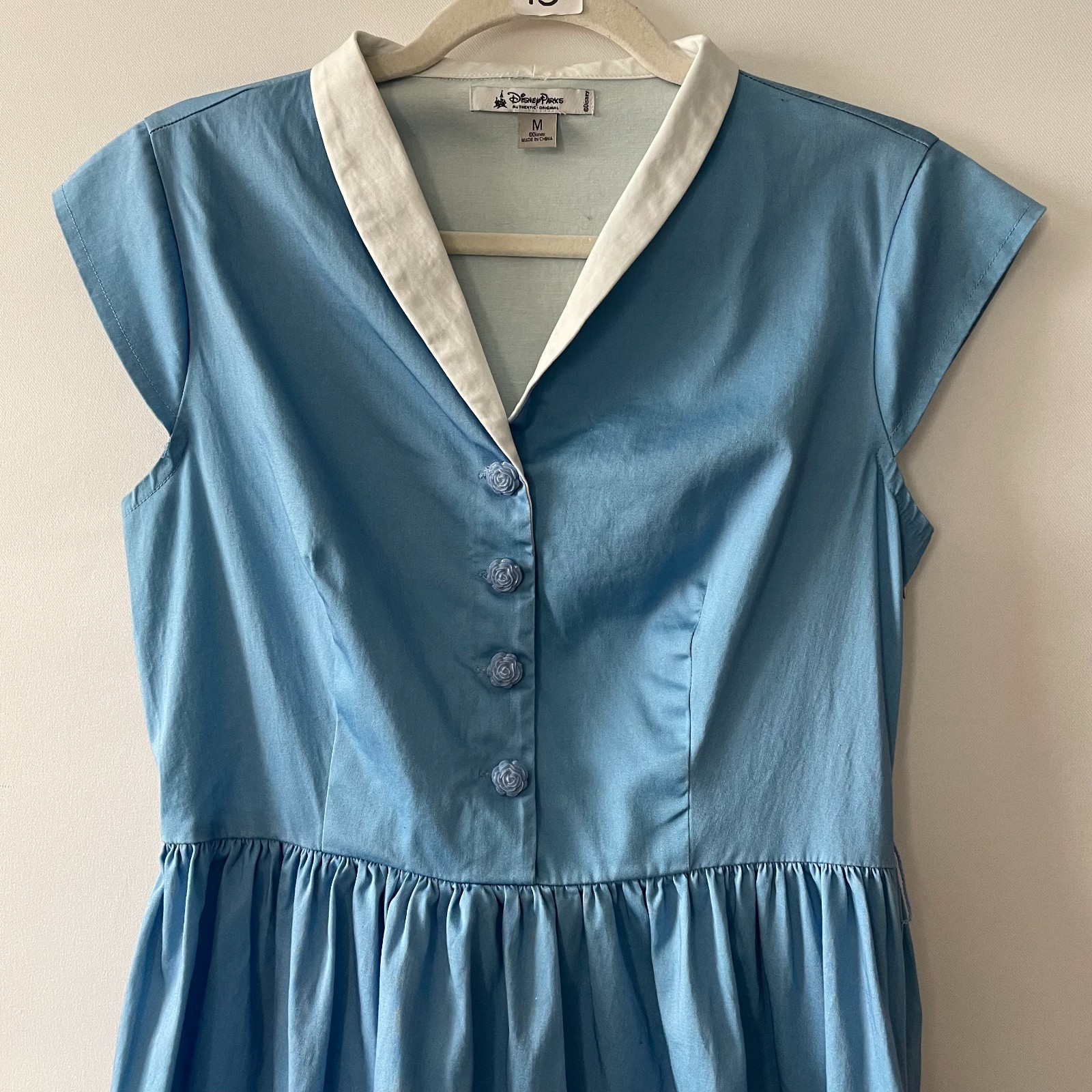 Disney Parks Womens Blue The Dress Shop Beauty Beast Belle Village Dress Size M