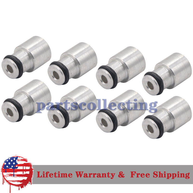 For LS3 / LS7 / LS9 / L76 To LS1 LS2 8PCS Short Fuel Injector Adapter Spacer New