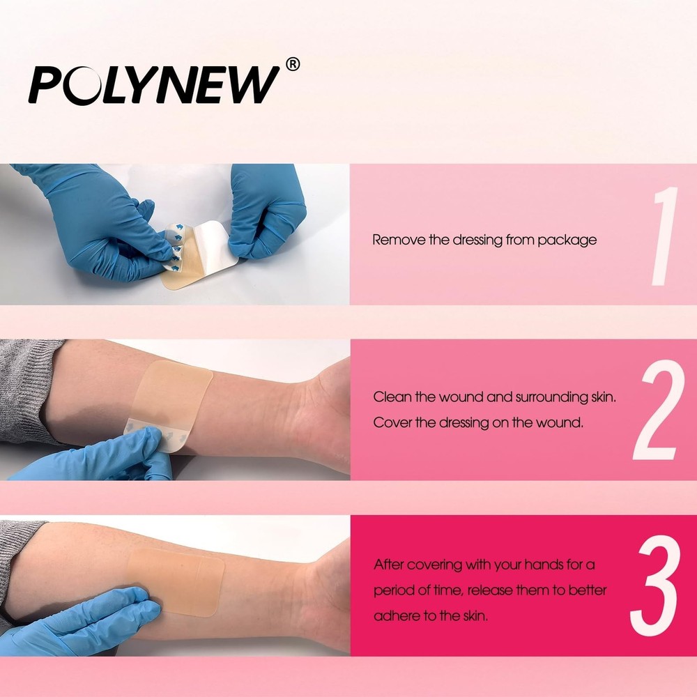 2" x 2"-20 Pack Extra Thin Hydrocolloid Dressing for Light Exudate, Hydrocoll...