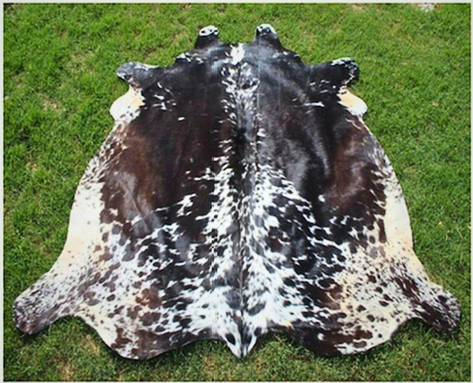 NEW LARGE 100% COWHIDE LEATHER RUGS TRICOLOR COW HIDE SKIN CARPET AREA