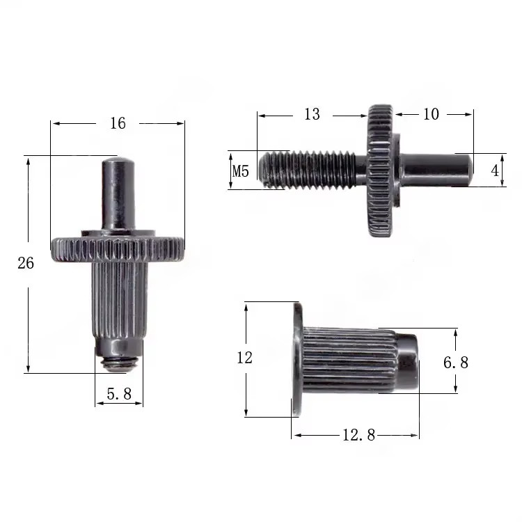 Black Brass Roller Saddle TOM Bridge with Stop Tail SMALL POST